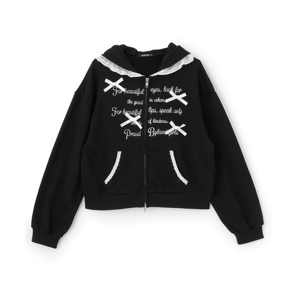 『セール実施中』ZOZO問い合わせ番号:98502720ショップ:NARUMIYA ONLINE，ナルミヤ オンラインブランド:by LOVEiT，バイラビット商品名:レースポイントフーディカテゴリ:トップス>パーカーブランド品番:7...