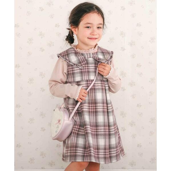 『タイムセール実施中』ZOZO問い合わせ番号:98503021ショップ:BEBE ONLINE STORE，ベベ オンラインストアブランド:SLAP SLIP，スラップスリップ商品名:【お揃い】ビッグリボン襟ジャンパースカート(80~130...