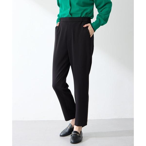 パンツ 「すご楽」ストレッチテーパードパンツ「定番カラー・ウエストゴム・通年素材」 レディース