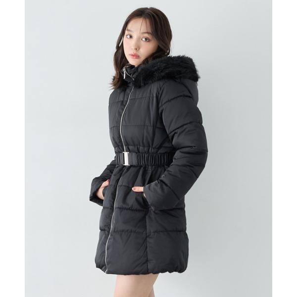 『タイムセール実施中』ZOZO問い合わせ番号:98504184ショップ:INGNI，イングブランド:INGNI，イング商品名:ファーフード付ウエストベルトエコダウンコートカテゴリ:ジャケット/アウター>ダウンジャケット/コートブランド...