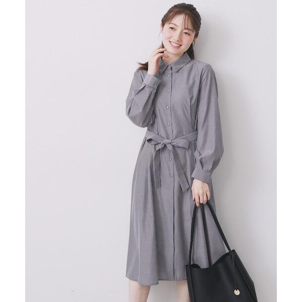 『タイムセール実施中』ZOZO問い合わせ番号:98506620ショップ:index，インデックスブランド:index，インデックス商品名:ラメストライプシャツワンピース【洗濯機OK/イージーアイロン】カテゴリ:ワンピース/ドレス>ワン...