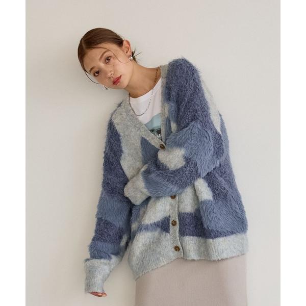 『タイムセール実施中』ZOZO問い合わせ番号:98540505ショップ:BAYFLOW，ベイフローブランド:BAYFLOW，ベイフロー商品名:ニュアンスパターンカーディガン / シャギーニットカテゴリ:トップス>カーディガン/ボレロブ...