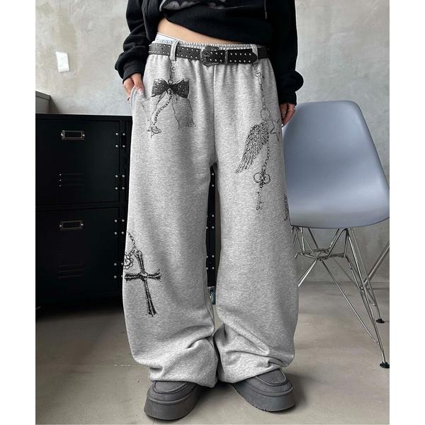 ZOZO問い合わせ番号:98541658ショップ:sedacle，セダクルブランド:sedacle girl，セダクルガール，sedacle，セダクル商品名:チェーンプリントスウェットパンツカテゴリ:パンツ>スウェットパンツブランド品...