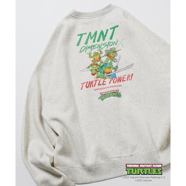 トレーナー スウェット 裏起毛 限定展開 TEENAGE MUTANT NINJA TURTLES/ミュータント タートルズ 別注 ビッグシルエット バックプリント クルーネックスウ…