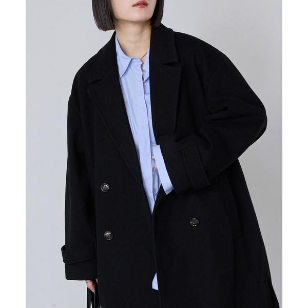 『タイムセール実施中』ZOZO問い合わせ番号:98543214ショップ:MONO-MART，モノマートブランド:MONO-MART，モノマート商品名:ニットメルトンサイドスリットロングチェスターコートカテゴリ:ジャケット/アウター>チ...