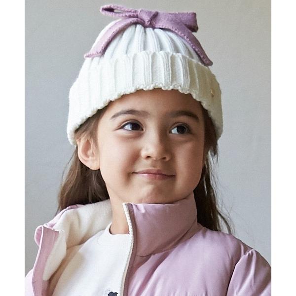 『セール実施中』ZOZO問い合わせ番号:98573788ショップ:petit main，プティマインブランド:petit main，プティマイン商品名:リボンニット帽カテゴリ:帽子>ニットキャップ/ビーニーブランド品番:9653453...