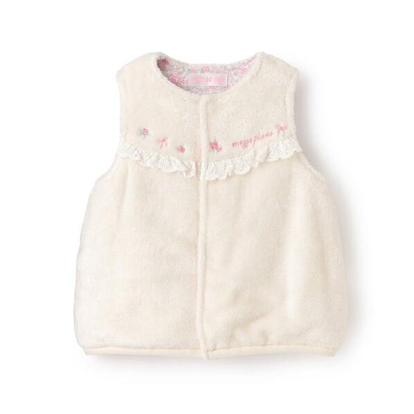 『セール実施中』※このアイテムは返品・交換対象外商品です。ZOZO問い合わせ番号:98573816ショップ:NARUMIYA ONLINE，ナルミヤ オンラインブランド:mezzo piano，メゾピアノ商品名:バラ刺しゅう　ボアベストカテ...