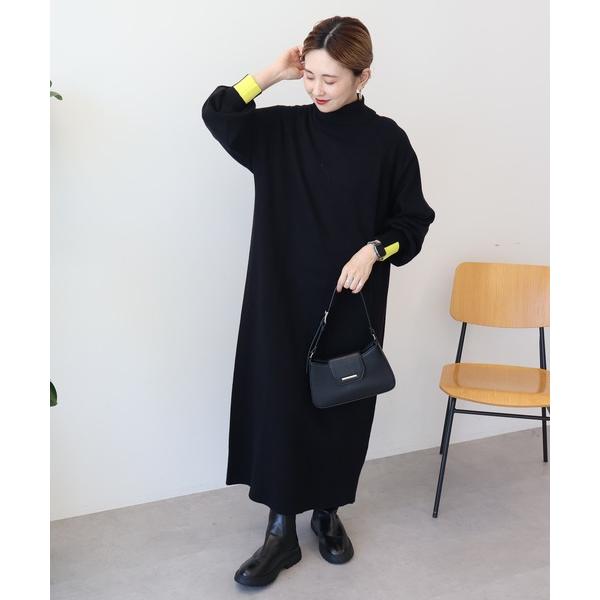 ZOZO問い合わせ番号:98576636ショップ:AMERICAN HOLIC，アメリカンホリックブランド:AMERICAN HOLIC，アメリカンホリック商品名:バイパチモックネックニットワンピースカテゴリ:ワンピース/ドレス>ワン...