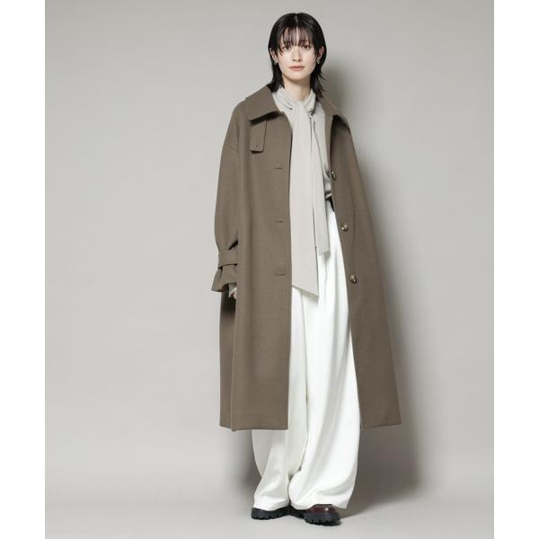 ZOZO問い合わせ番号:98641977ショップ:NANO universe，ナノユニバースブランド:NANO universe，ナノユニバース商品名:メルトンジャージーステンカラーコートカテゴリ:ジャケット/アウター>ステンカラーコ...