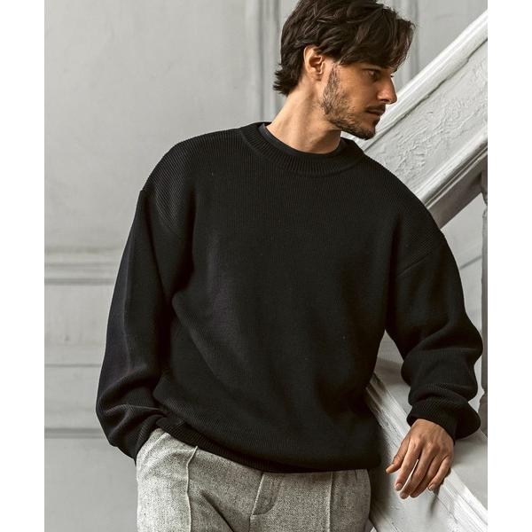 セーター ニット 「WEB・直営店限定」AKM Contemporary(エイケイエムコンテンポラリー)カシミヤ混 ミラノリブ クルーネックニット(保温性/肉厚生地) メンズ