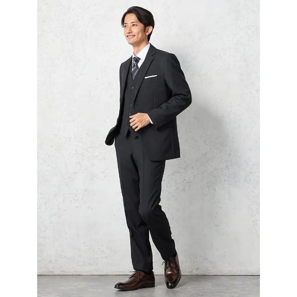 『セール実施中』ZOZO問い合わせ番号:98678040ショップ:HARUYAMA，ハルヤマブランド:HARUYAMA，ハルヤマ商品名:【上下洗える/ベスト付】ヘリンボン スリーピース 2つボタン 上下ウォッシャブル ブラックカテゴリ:フォ...