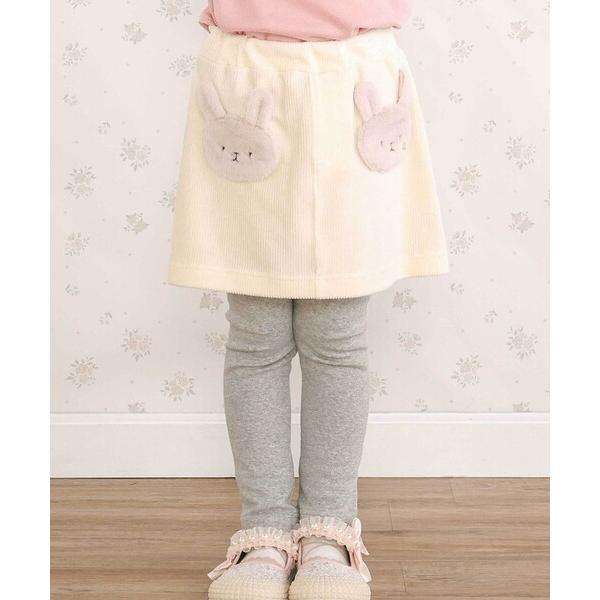 『タイムセール実施中』ZOZO問い合わせ番号:98710082ショップ:BEBE ONLINE STORE，ベベ オンラインストアブランド:SLAP SLIP，スラップスリップ商品名:アニマルネコウサギパッチ刺しゅうポケットコーデュロイスカ...