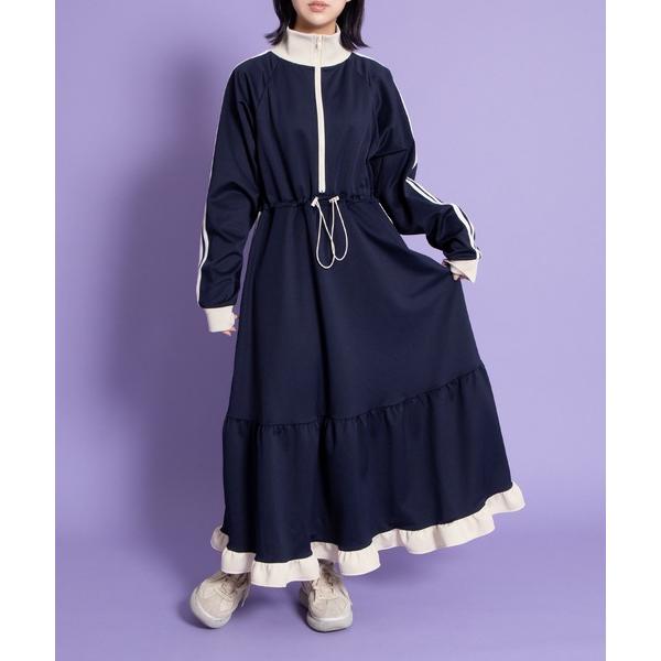 ZOZO問い合わせ番号:98711696ショップ:PUNYUS，プニュズブランド:PUNYUS，プニュズ商品名:フリルジャージワンピースカテゴリ:ワンピース/ドレス>ワンピースブランド品番:PN25AWR-024素材:ポリエステル95...