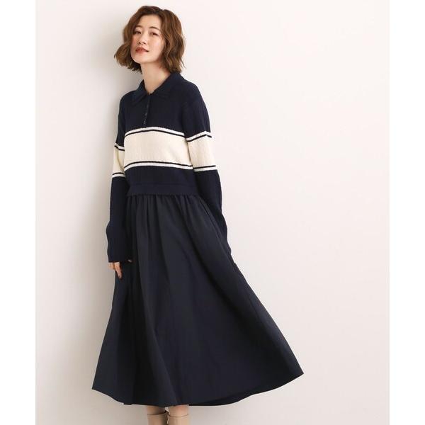 『タイムセール実施中』ZOZO問い合わせ番号:98711822ショップ:grove，グローブブランド:grove，グローブ商品名:【時短コーデ】ポロニットドッキングワンピースカテゴリ:ワンピース/ドレス>ワンピースブランド品番:768...