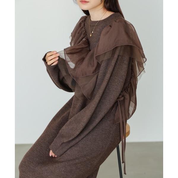 ZOZO問い合わせ番号:98713635ショップ:Bab，バブブランド:Bab，バブ商品名:【初販即完】【S・M・Lサイズ展開】アシンメトリーフリルニットワンピースカテゴリ:ワンピース/ドレス>ワンピースブランド品番:5540202素...