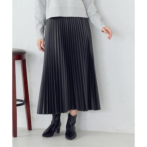 『タイムセール実施中』ZOZO問い合わせ番号:98731038ショップ:COMME CA ISM，コムサイズムブランド:COMME CA MODELS，コムサモデルズ商品名:合成皮革プリーツスカートカテゴリ:スカート>スカートブランド...