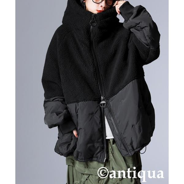 ZOZO問い合わせ番号:98746382ショップ:antiqua，アンティカブランド:antiqua，アンティカ商品名:異素材切替中綿ショートコートカテゴリ:ジャケット/アウター>その他アウターブランド品番:YZ-00108素材:基布...