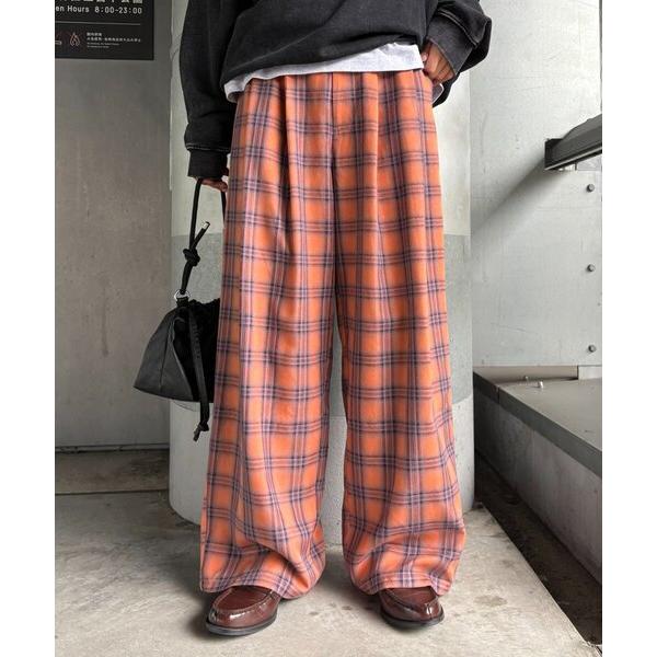 『セール実施中』ZOZO問い合わせ番号:98746707ショップ:CIAOPANIC TYPY，チャオパニックティピーブランド:CIAOPANIC TYPY，チャオパニックティピー商品名:【UNISEX】ネルチェックタックボリュームワイドパ...