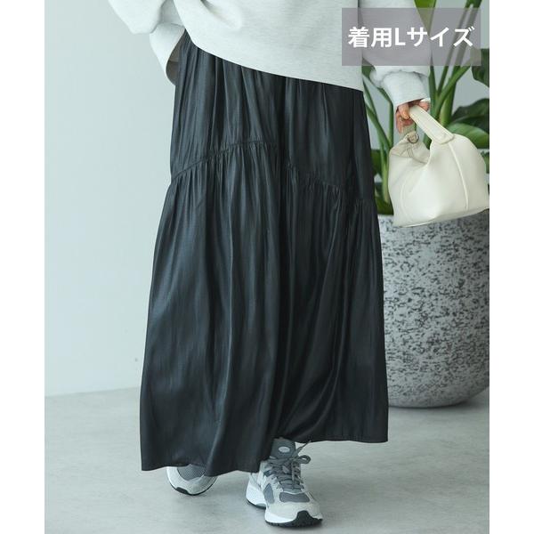 『セール実施中』ZOZO問い合わせ番号:98748471ショップ:AMERICAN HOLIC，アメリカンホリックブランド:AMERICAN HOLIC，アメリカンホリック商品名:【選べる丈】チンツ加工ティアードスカートカテゴリ:スカート&...