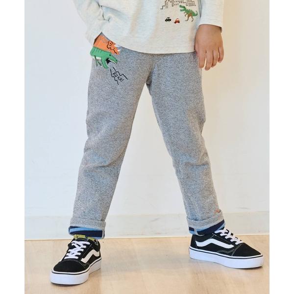 『セール実施中』ZOZO問い合わせ番号:98780030ショップ:NARUMIYA ONLINE，ナルミヤ オンラインブランド:kladskap，クレードスコープ商品名:恐竜接結ロング丈ストレートパンツカテゴリ:パンツ>その他パンツブ...