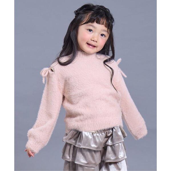 『セール実施中』ZOZO問い合わせ番号:98780243ショップ:F.O.Online Store，エフオーオンラインストアブランド:Seraph，セラフ商品名:【ジュニア対応】ふわふわ肩あきリボンシャギーニットカテゴリ:トップス>ニ...