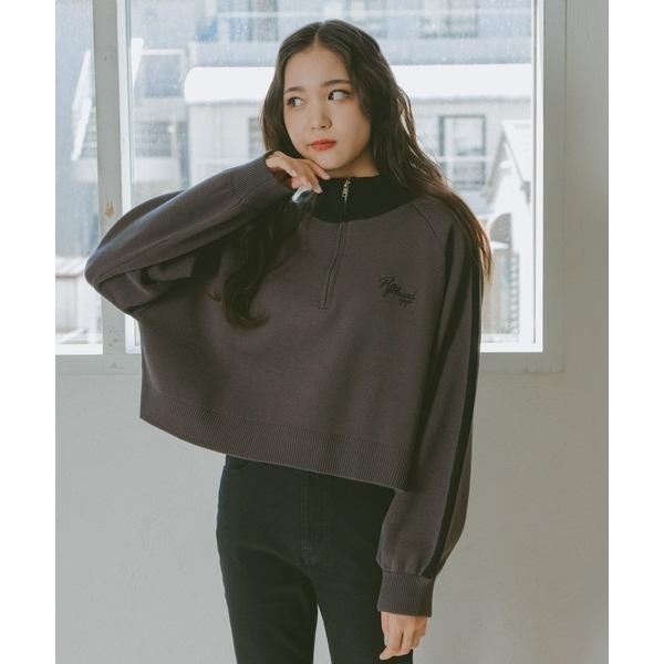 ZOZO問い合わせ番号:98784239ショップ:repipi armario，レピピアルマリオブランド:repipi armario，レピピ アルマリオ，10C REPIPI，ジューシーレピピ商品名:ハーフZIPラインニットカテゴリ:トッ...