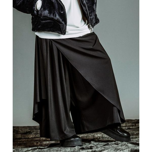 スラックス 「NO ID.」Gather Baggy Drape Trousers / ギャザー バギー ドレープ トラウザーズ メンズ