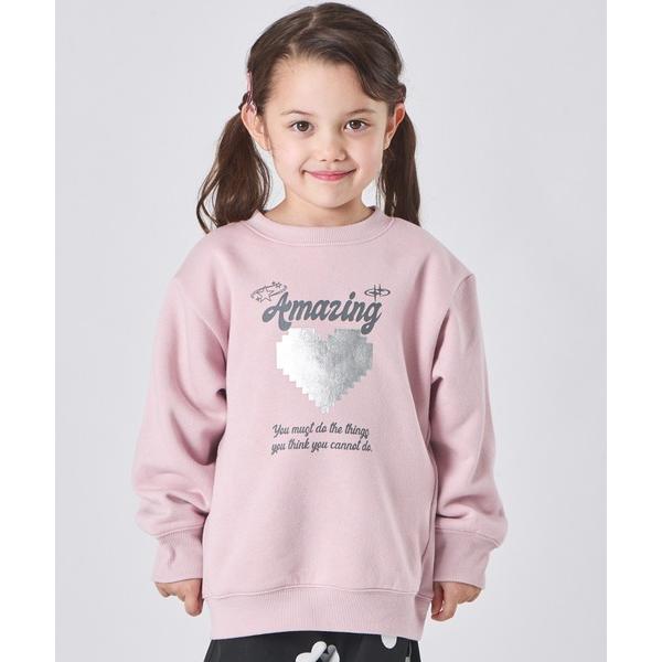 『セール実施中』ZOZO問い合わせ番号:98784380ショップ:pairmanon，ペアマノンブランド:pairmanon，ペアマノン，coucou manon，ククゥ マノン商品名:【ぬくふわ】裏起毛 ハート 箔プリント ゆるスウェット...