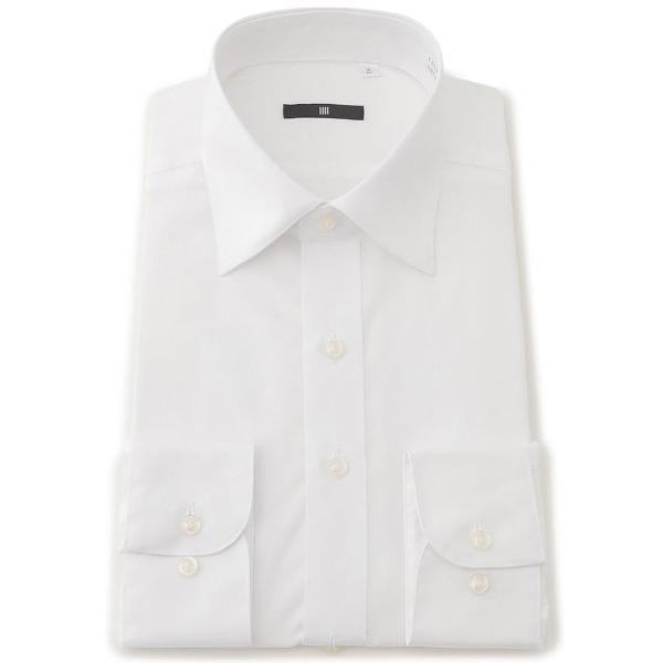 ZOZO問い合わせ番号:98786352ショップ:SUIT SELECT，スーツセレクトブランド:SUIT SELECT，スーツセレクト商品名:【形態安定】【長袖】【BLACK LINE】ワイドカラーワイシャツ/ホワイトカテゴリ:トップス&...