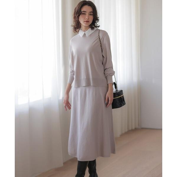 『セール実施中』ZOZO問い合わせ番号:98816151ショップ:組曲，クミキョクブランド:組曲，クミキョク商品名:襟付きニットアップカテゴリ:ジャケット/アウター>セットアップブランド品番:OPWXGW0555素材:ブラック系/ベー...