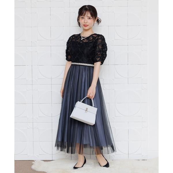 ZOZO問い合わせ番号:98877876ショップ:form forma，フォルム フォルマブランド:form forma，フォルムフォルマ商品名:キラキラレース×チュールドレス/結婚式/パーティー/お呼ばれカテゴリ:ワンピース/ドレス&gt...