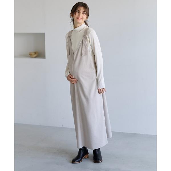 『タイムセール実施中』ZOZO問い合わせ番号:98908142ショップ:cross marche，クロスマルシェブランド:Rosemadame，ローズマダム商品名:メロウリブカットソー×ニットカルゼジャンパースカート(マタニティ＆授乳服）授...