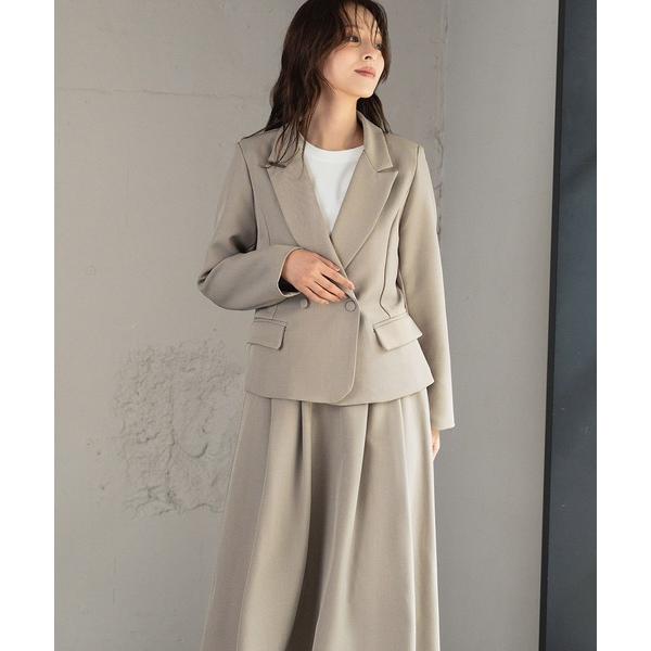 『タイムセール実施中』ZOZO問い合わせ番号:98910188ショップ:GIRL，ガールブランド:LOWO，ロワ，Flolia，フロリア商品名:テーラードジャケット フレアスカート ロング ミモレ丈 セットアップ スーツセット スカートスー...