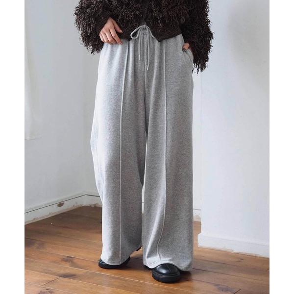 『タイムセール実施中』ZOZO問い合わせ番号:98910660ショップ:tiptop+pocket，ティップトッププラスポケットブランド:tiptop，ティップトップ商品名:ベロアピンタックワイドパンツカテゴリ:パンツ>スウェットパン...