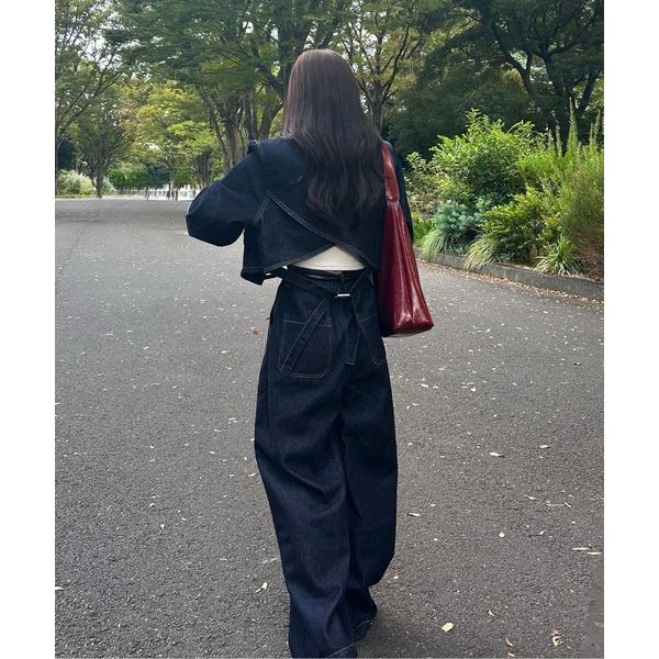 ZOZO問い合わせ番号:98911077ショップ:frunco，フランコブランド:unnu，ユヌ商品名:【SETUP】バックデザイン タックワイドデニムセットアップ/肩パッドつきカテゴリ:ジャケット/アウター>セットアップブランド品番...