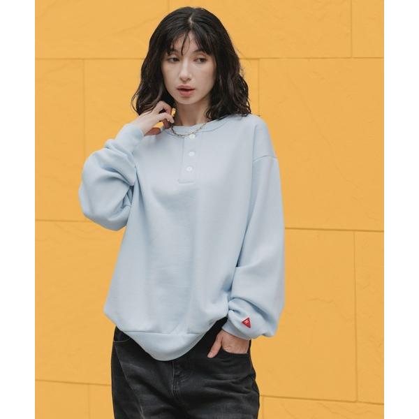 トレーナー スウェット 裏起毛 Healthknit/ヘルスニット Classic sweatshirt henley neck long sleeve ヘンリーネック スウェット トレーナー カジュアル …