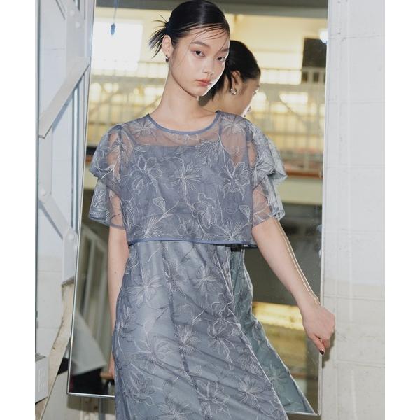 『タイムセール実施中』ZOZO問い合わせ番号:98946270ショップ:ANDRESD，アンドレスドブランド:ANDRESD，アンドレスド商品名:タックスリーブエンブロイダリードレス / tuck sleeve embroidery dre...