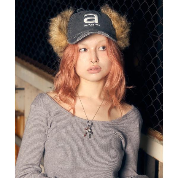 ZOZO問い合わせ番号:98946454ショップ:ACLENT，アクレントブランド:ACLENT，アクレント商品名:Fauxファーフライトピグメントキャップカテゴリ:帽子>キャップブランド品番:12523-678101素材:ーBLKー...