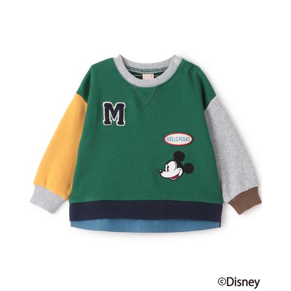 『セール実施中』ZOZO問い合わせ番号:98977141ショップ:petit main，プティマインブランド:petit main，プティマイン商品名:【Disney】【リンク】ワッペントレーナーカテゴリ:トップス>スウェットブランド...