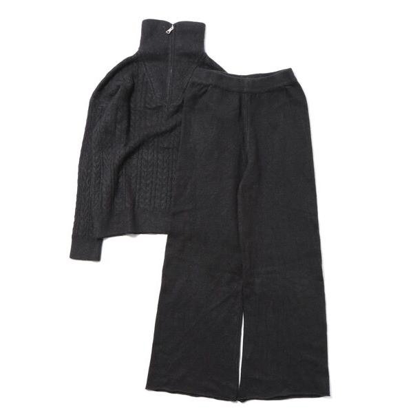 ZOZO問い合わせ番号:98979591ショップ:Lace Ladies，レースレディースブランド:Lace Ladies，レースレディース商品名:ウールライク ケーブル編み ハーフジップ ニット セットアップカテゴリ:ジャケット/アウター...