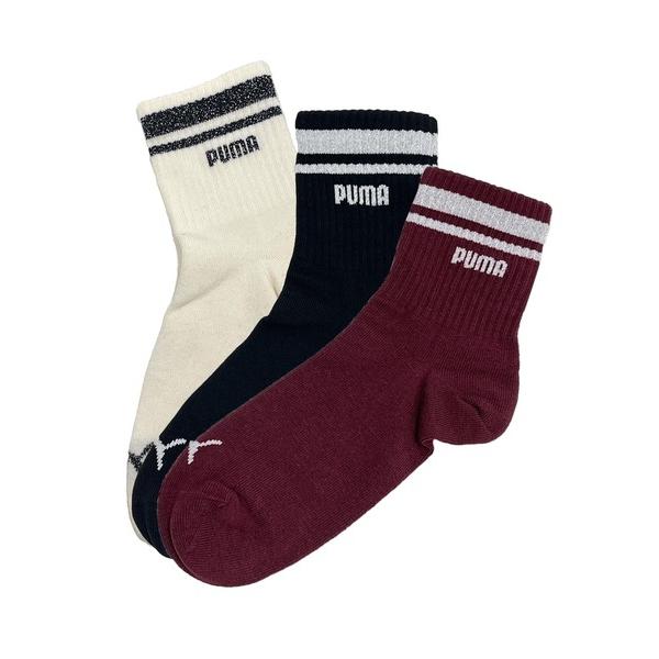 靴下 PUMA プーマ 靴下 消臭加工 つま先かかと補強 リブソックス 3足セット 3P レディース