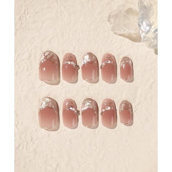 ※このアイテムは返品・交換対象外商品です。コスメ商品ZOZO問い合わせ番号:99015128ショップ:Anail，エーネイルブランド:Anail，エーネイル商品名:水光ネイルピンクチークホロラメフレンチオーバルネイルチップカテゴリ:メイクア...