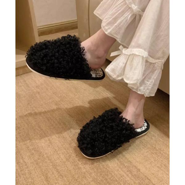 ZOZO問い合わせ番号:99017119ショップ:perky room，パーキールームブランド:IRADOWL，アイラドール，perky room，パーキールーム商品名:ツイード×プードルファールームスリッパカテゴリ:インテリア>ルー...