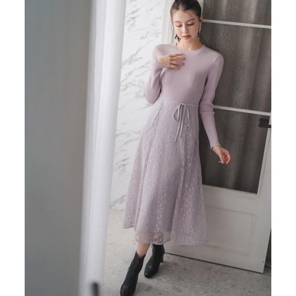 『セール実施中』ZOZO問い合わせ番号:99018407ショップ:MISCH MASCH，ミッシュ マッシュブランド:MISCH MASCH，ミッシュマッシュ商品名:2025秋冬新作 ラメレースニットドッキングワンピースカテゴリ:ワンピース...