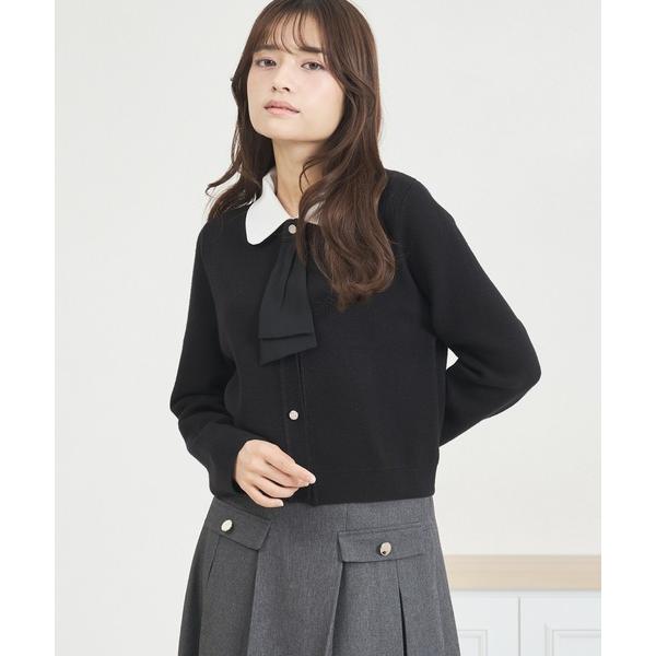 『タイムセール実施中』ZOZO問い合わせ番号:99018425ショップ:MISCH MASCH，ミッシュ マッシュブランド:MISCH MASCH，ミッシュマッシュ商品名:一部店舗限定 2025秋冬新作 3way衿×タイ付きビジュ釦カーディ...