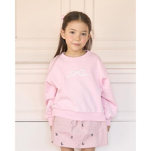 『セール実施中』ZOZO問い合わせ番号:99049167ショップ:petit main，プティマインブランド:Lycee mine，リセマイン，petit main，プティマイン商品名:【毛玉バイバイ裏毛】リボン刺しゅうスウェットカテゴリ:...