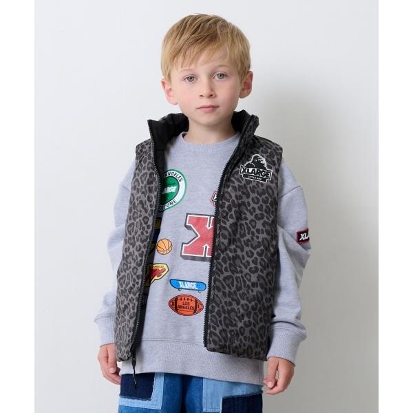 『セール実施中』ZOZO問い合わせ番号:99080882ショップ:X-girl Stages，エックスガール ステージスブランド:XLARGE KIDS，エクストララージキッズ商品名:レオパードリバーシブルベストカテゴリ:トップス>ベ...