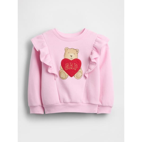 ZOZO問い合わせ番号:99212829ショップ:GAP，ギャップブランド:GAP，ギャップ商品名:babyGap ラッフルフリル ブラナンベア スウェットシャツカテゴリ:トップス>スウェットブランド品番:837956素材:コットン7...