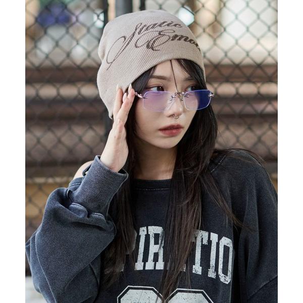 ニット帽 ニットキャップ WEGO/スプレープリントシングルニットワッチ レディース