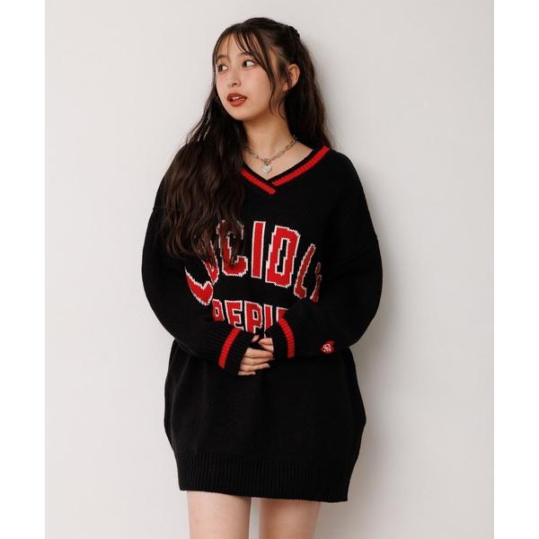 『タイムセール実施中』ZOZO問い合わせ番号:99214919ショップ:repipi armario，レピピアルマリオブランド:repipi armario，レピピ アルマリオ，10C REPIPI，ジューシーレピピ商品名:ロゴルーズニット...